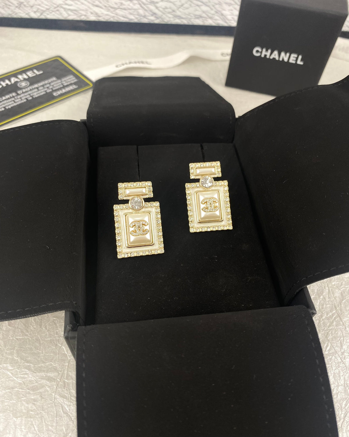 Rectangle Frame Drop Earrings