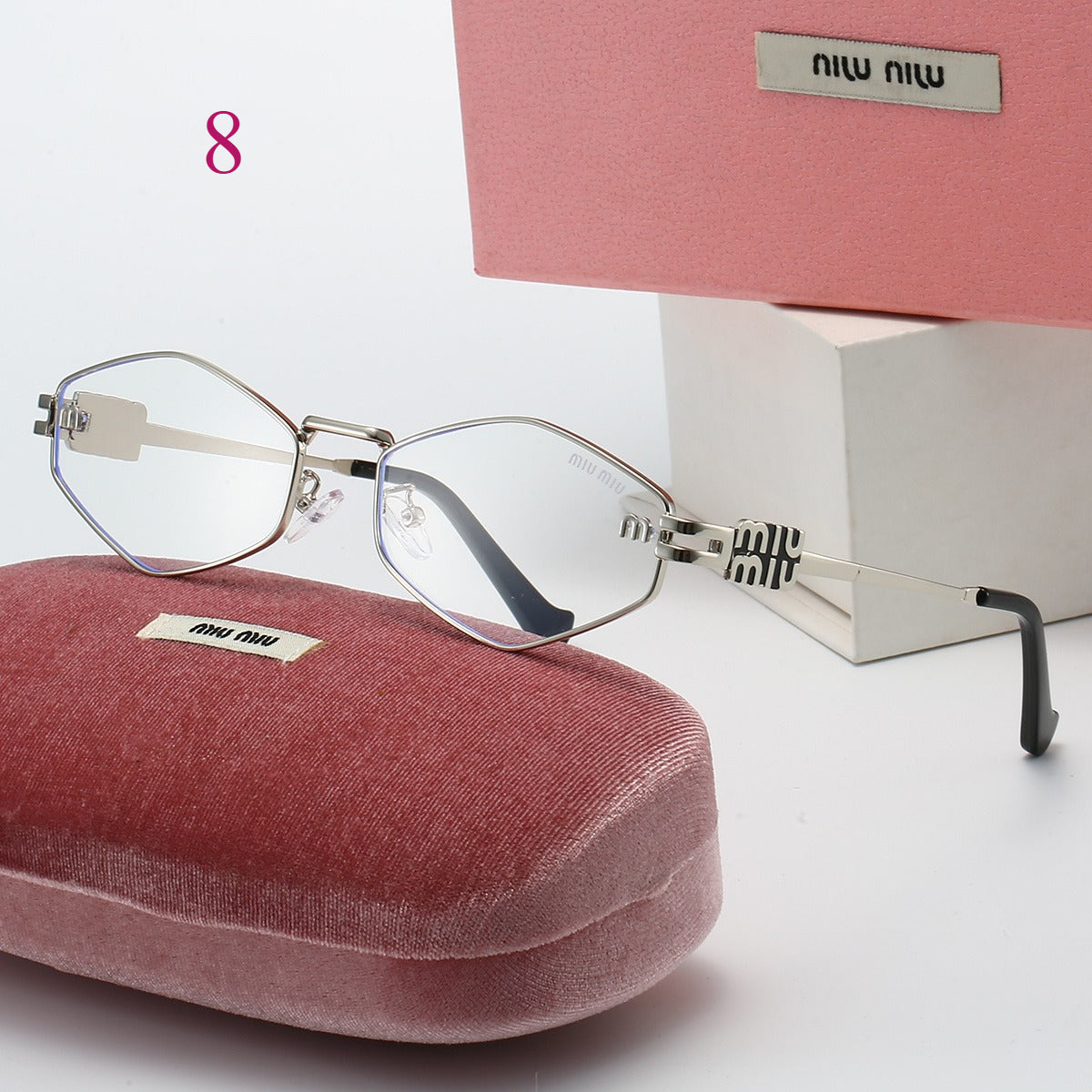 Round Metal-Frame Sunglasses with Logo Hinges
