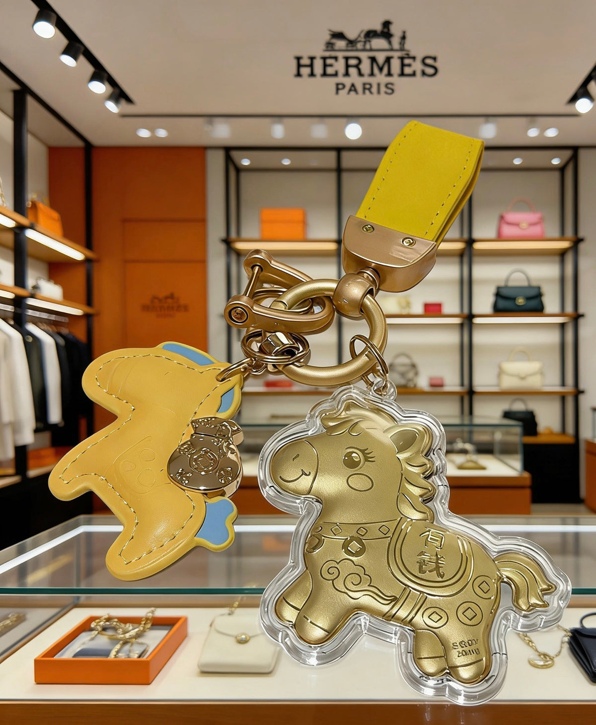 Premium Fashion Keychain Stylish AccessoryใHe*mes Seriesใ๐๐๐ฒ๐๐ก๐๐ข๐ง๐ฌ & ๐๐๐ฒ ๐๐ข๐ง๐ ๐ฌ๏ผ๐๏ผ