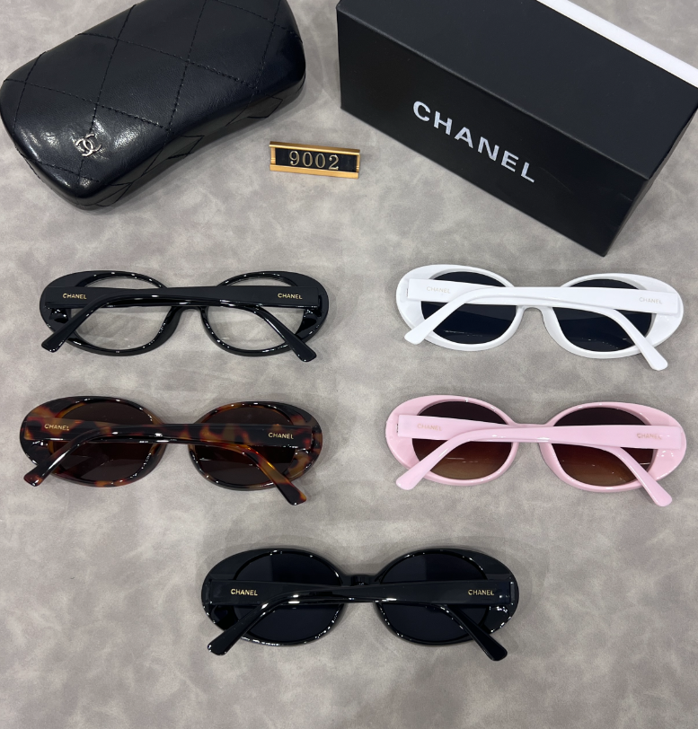 Small Oval Sunglasses with Rounded Browline