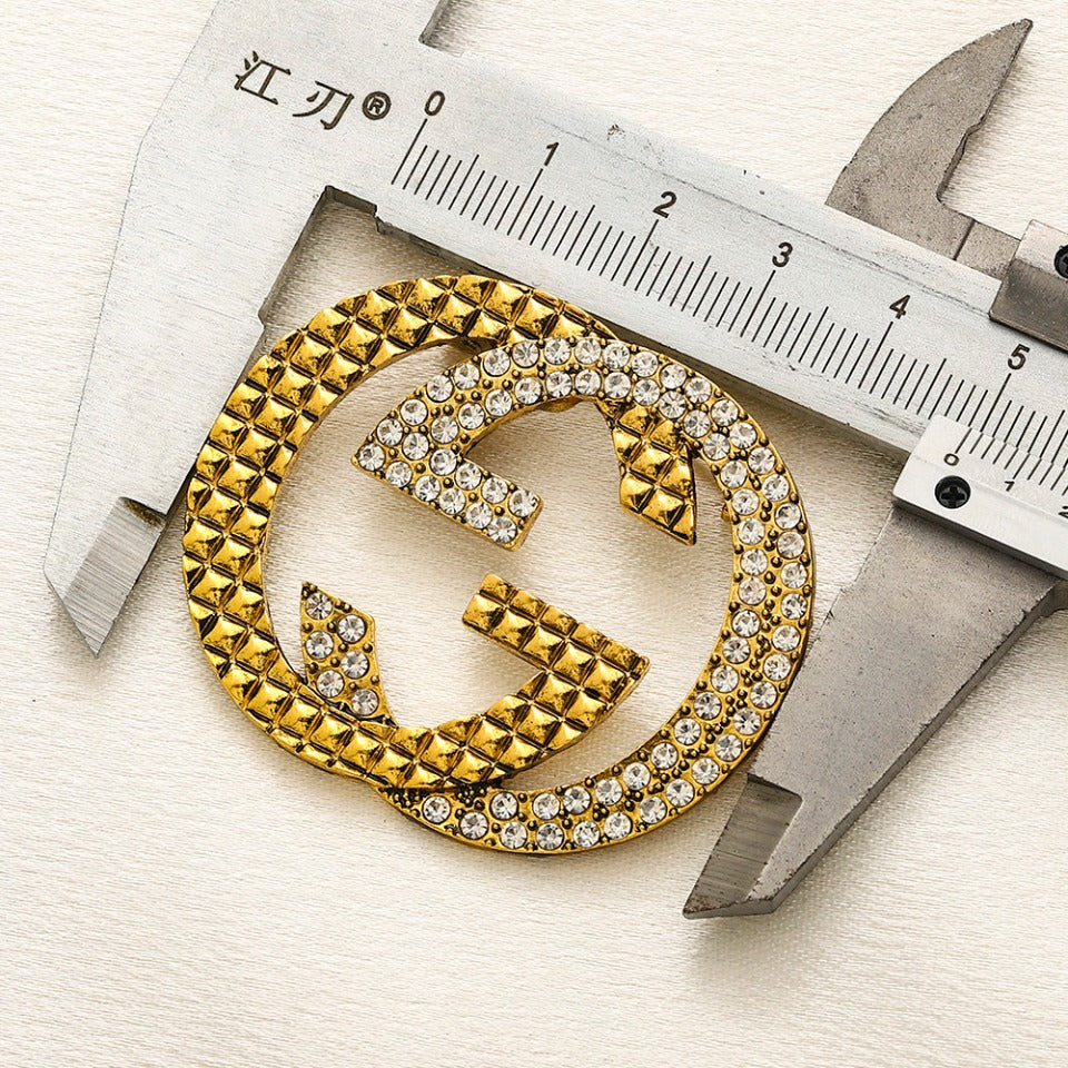 Alloy Steel Stamped Logo Brooch,Brooches Collection、GU*CI Series、