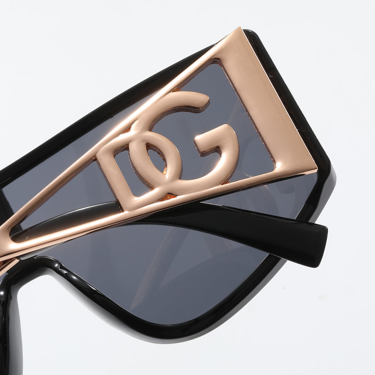 Flat-Top Shield Sunglasses with Logo Temples