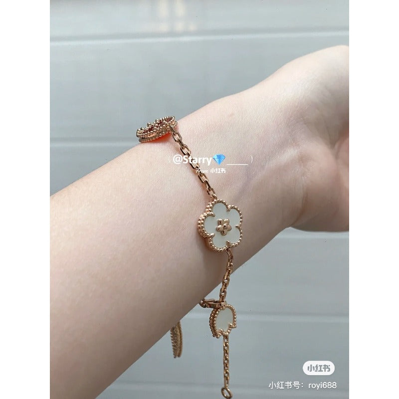 Ladybug & Flower Chain Bracelet