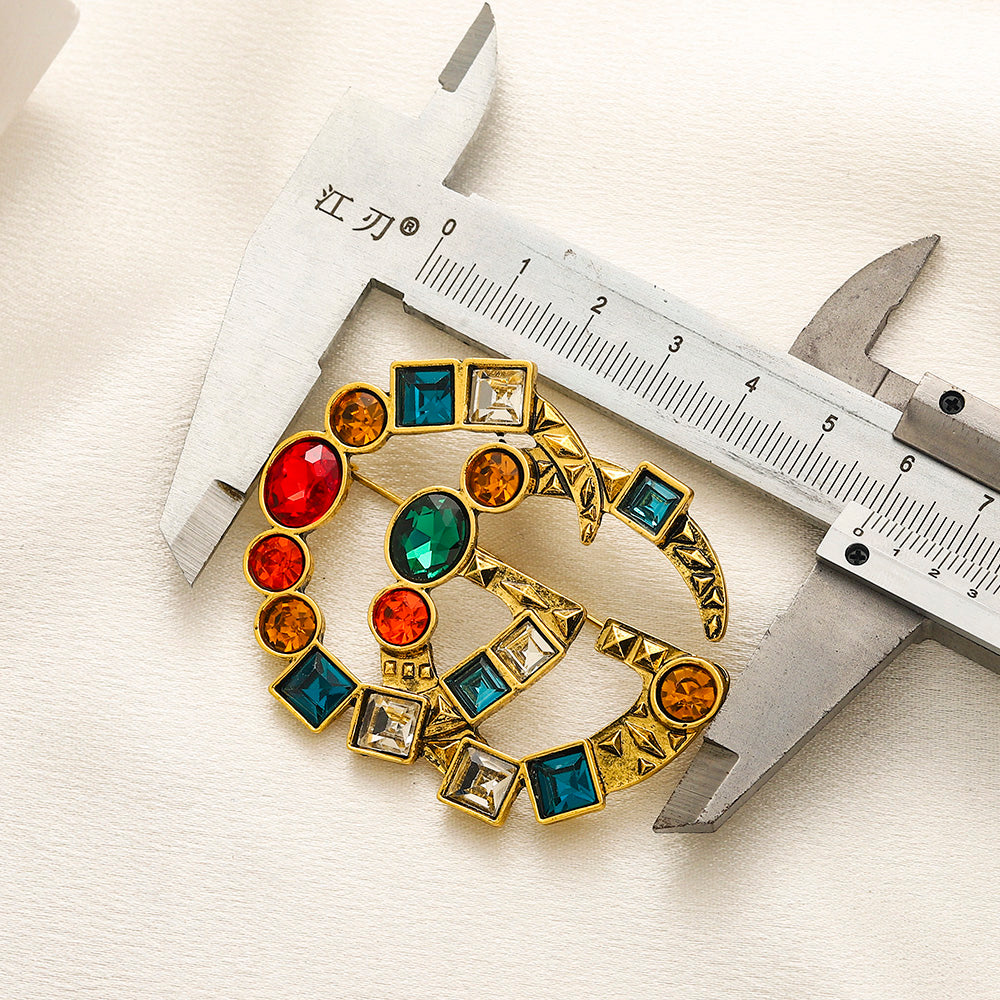 Alloy Stamped Logo Brooch,Brooches Collection、GU*CI Series