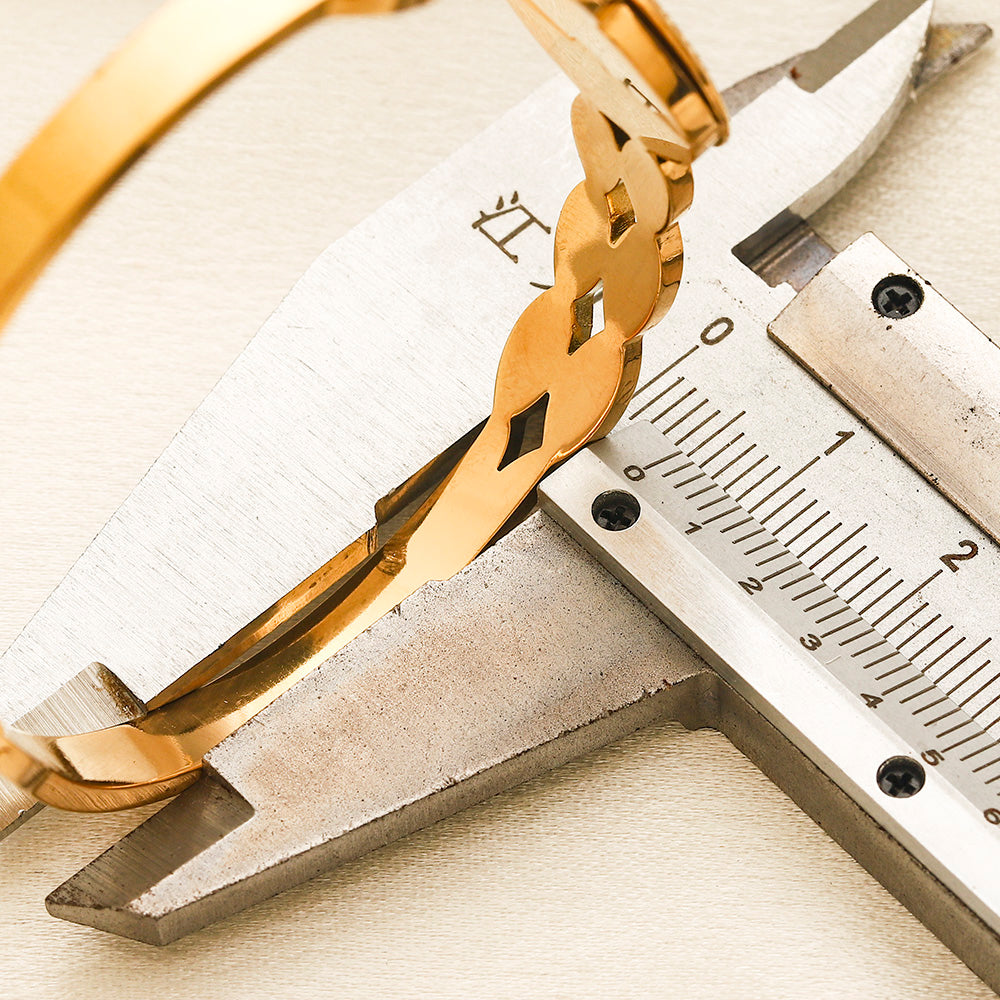 304 Stainless Steel Color-Inlay Link Medallion Bracelet
