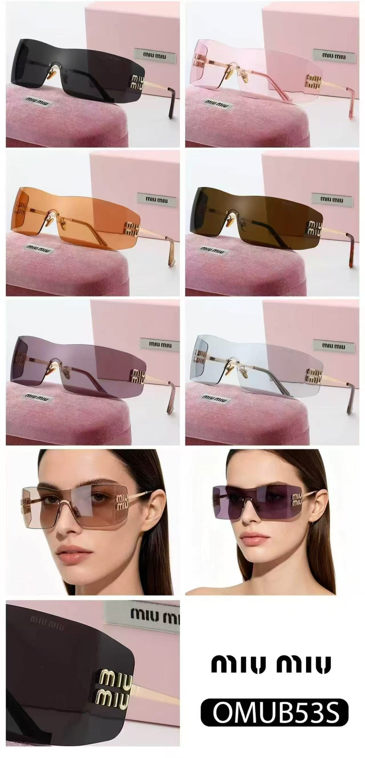 Rimless Shield Sunglasses with Open Bridge