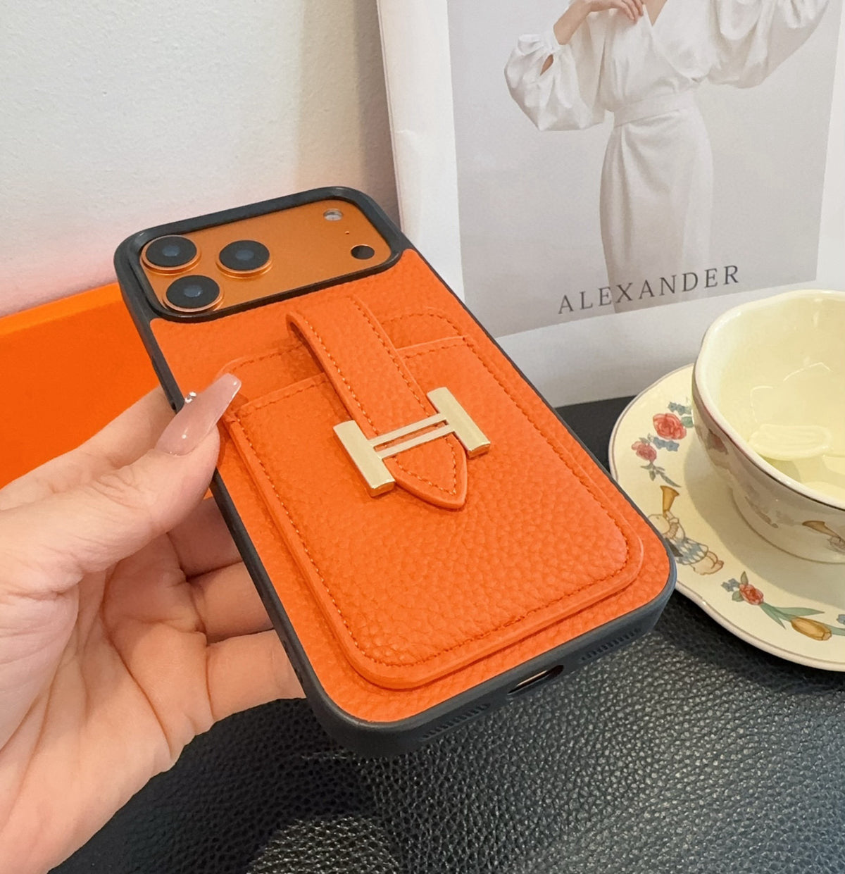 Fashion Aesthetic Shock Absorbing Protective Phone Case He*mes Series、Fashion Phone Case