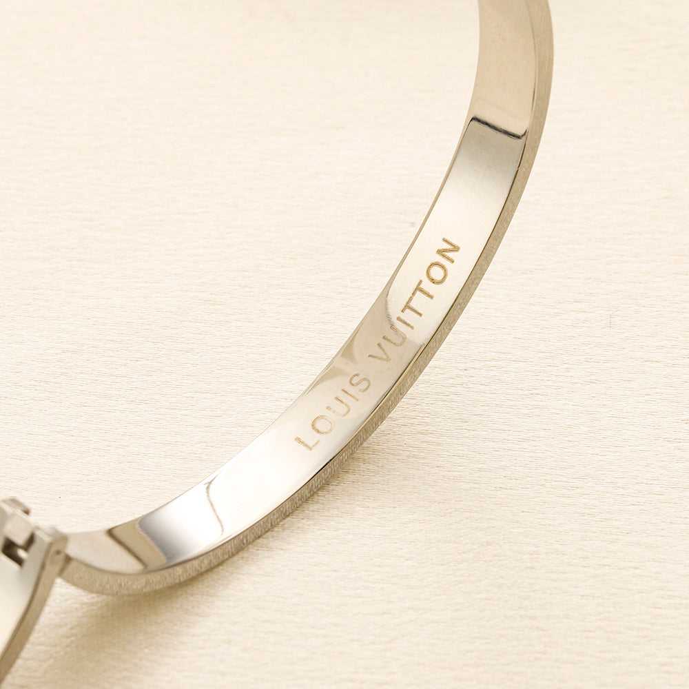 304 Stainless Steel Pave Color-Inlay Bangle with Round Charm