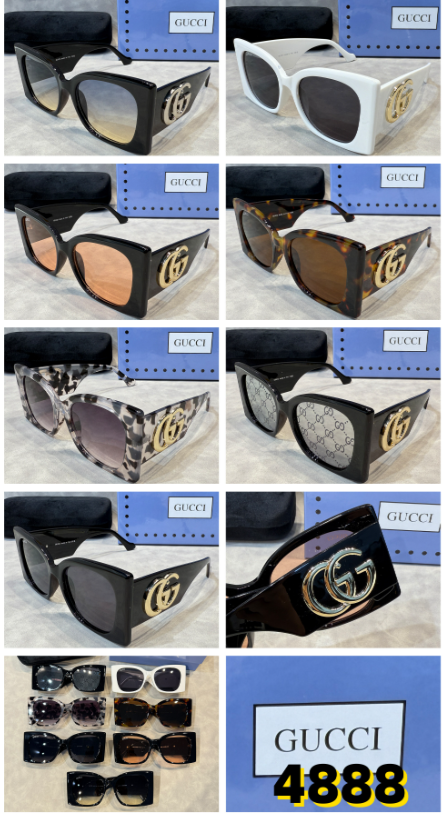 Oversized Square Sunglasses with Interlocking Logo Hinges