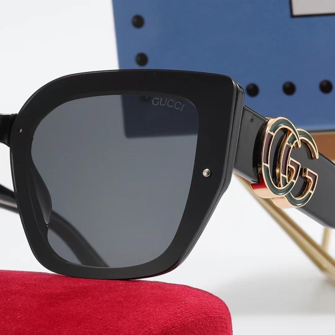 Oversized Soft-Square Sunglasses with Broad Frames