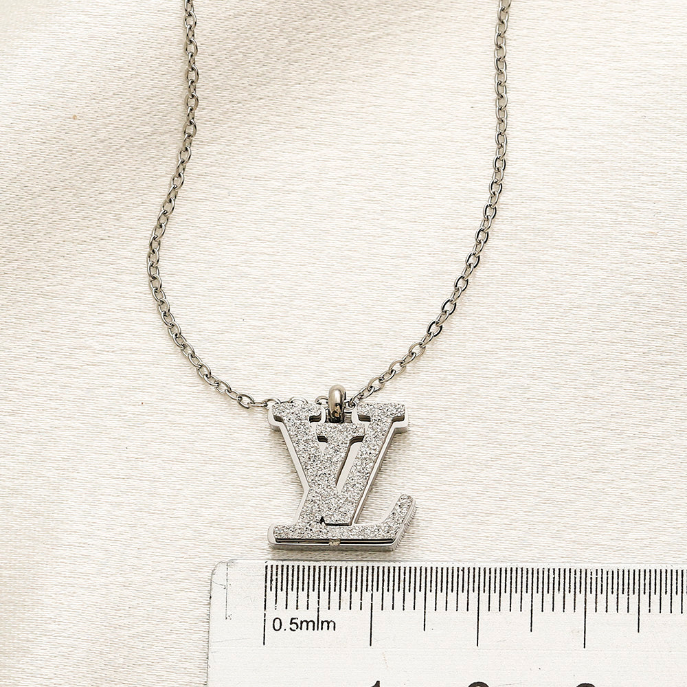 304 Stainless Steel Polished Monogram Earrings & Necklace Collection