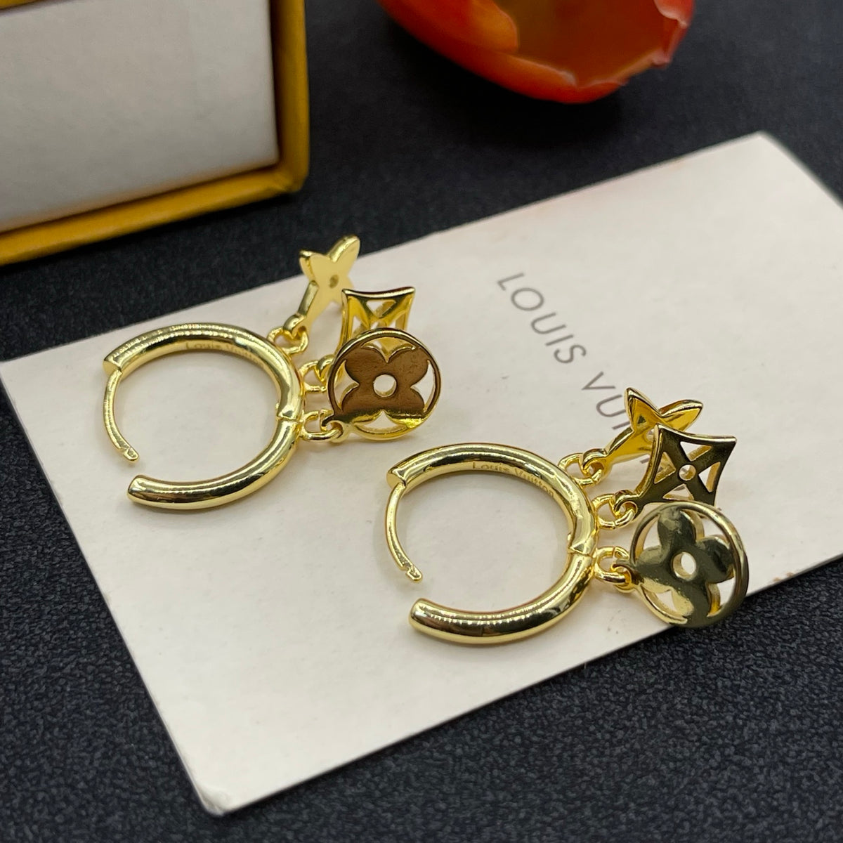 Polished Charm Hoop Earrings