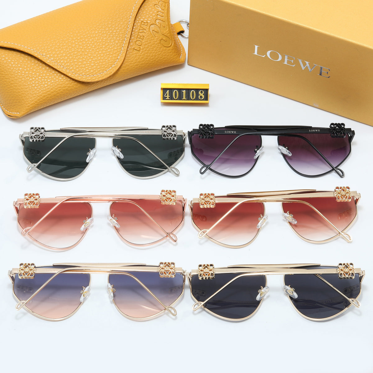 Rimless Aviator Sunglasses with Flat Brow Bar