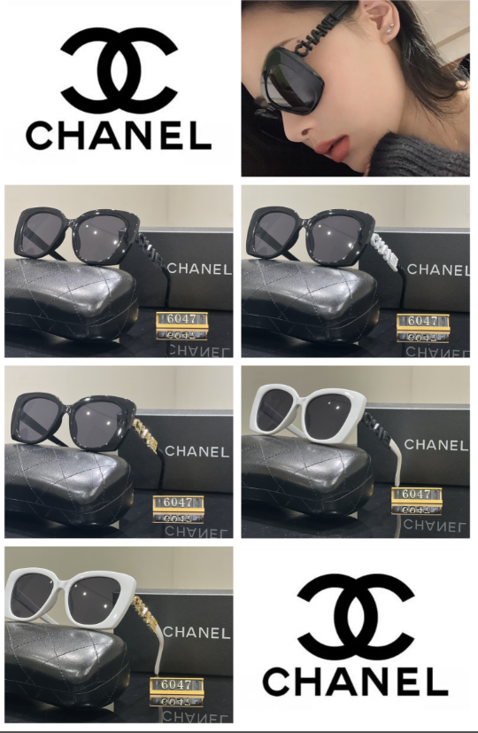 Oversized Rounded Sunglasses with Chain-Link Temples