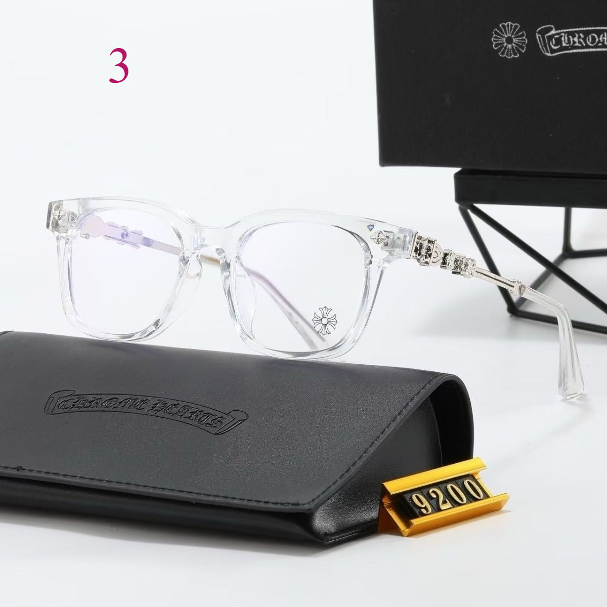 Rounded Rectangle Clear-Lens Glasses