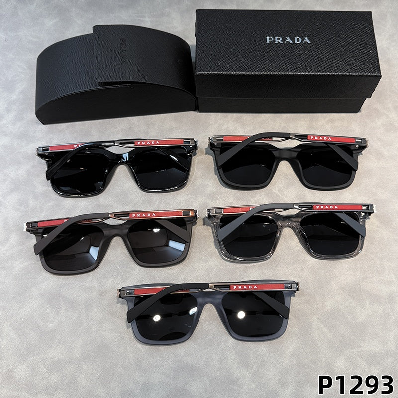 Bold Rectangular Sunglasses with Straight Browline