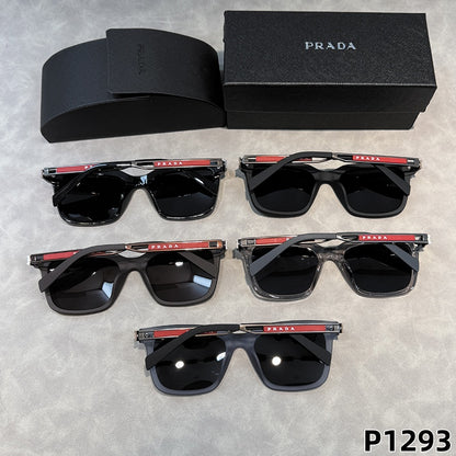 Bold Rectangular Sunglasses with Straight Browline