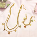 Set di collana e bracciale in acciaio inossidabile 304