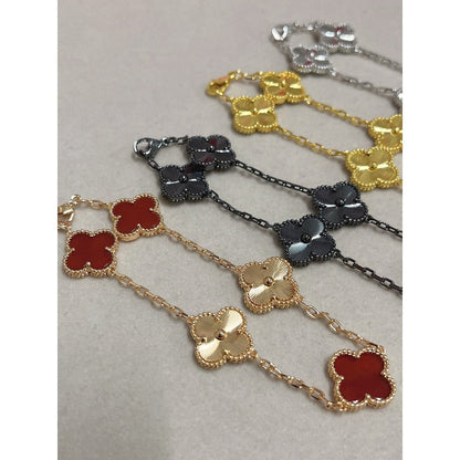 Rounded Quatrefoil Chain Bracelet