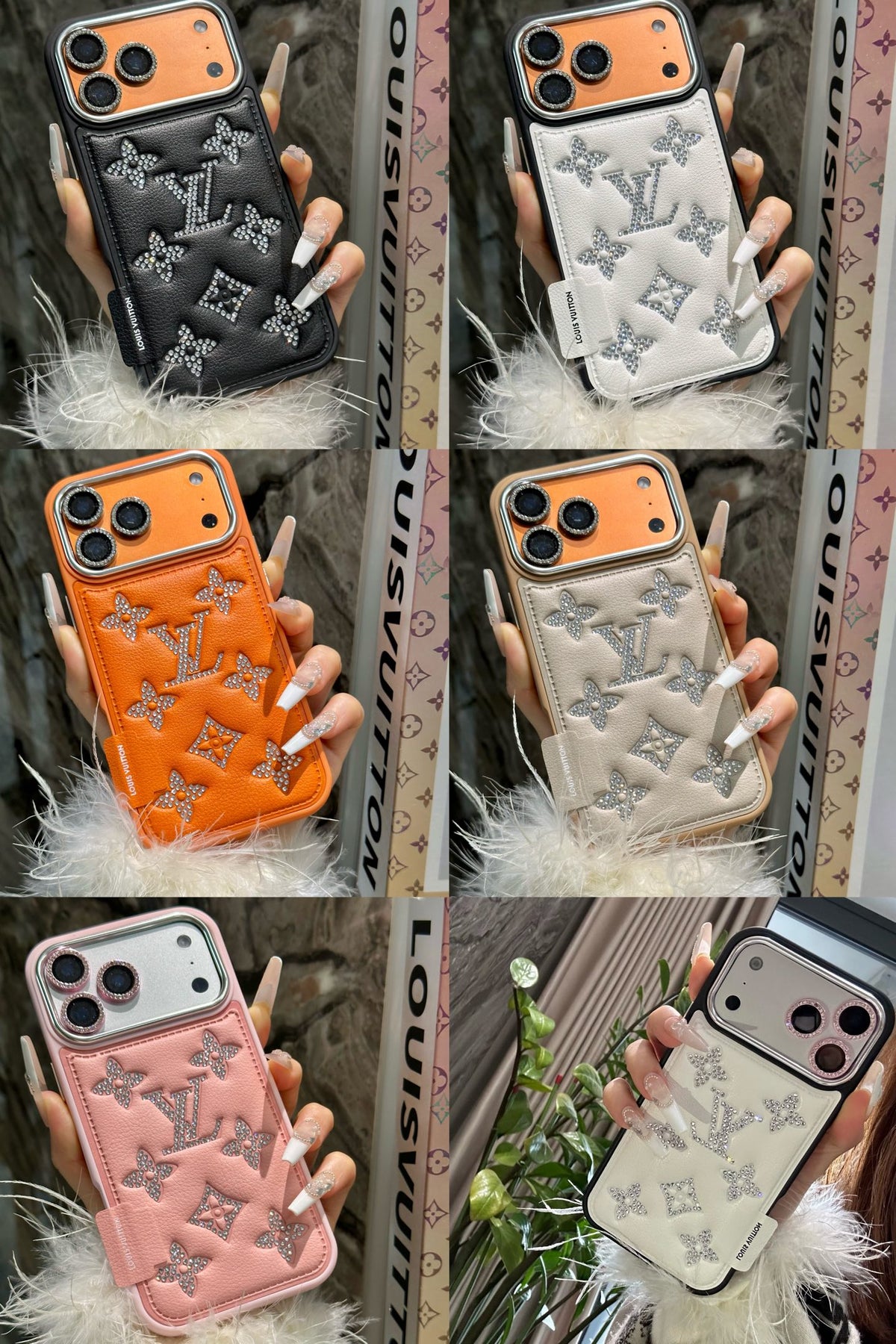 Fashion Aesthetic Shock Absorbing Protective Phone Case L*V Series、Fashion Phone Case