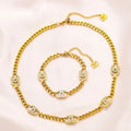 Set Collana Bracciale in Acciaio Inox 304