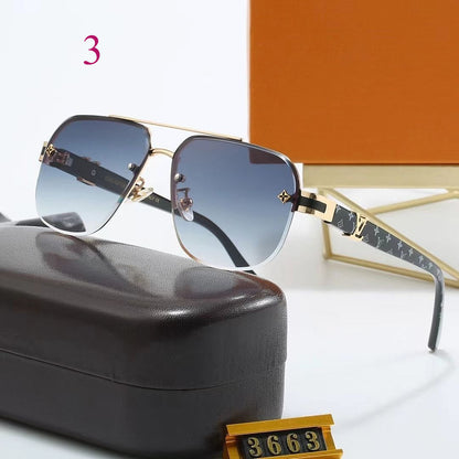 Navigator Sunglasses with Patterned Metal Temples