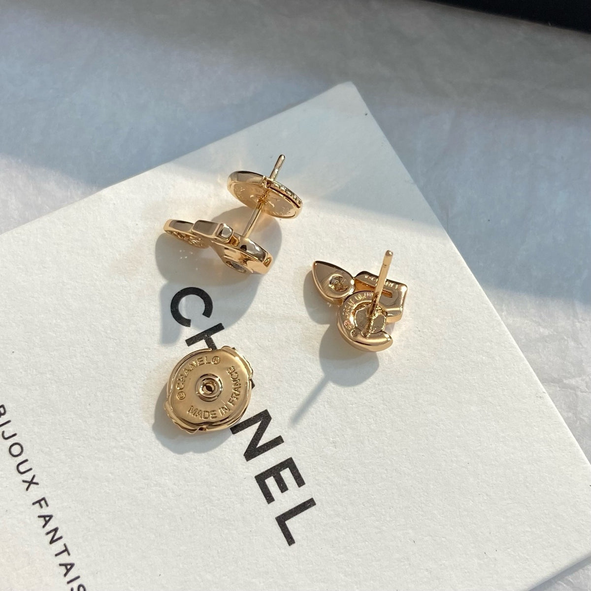Number 5 & Teardrop Stud Earrings
