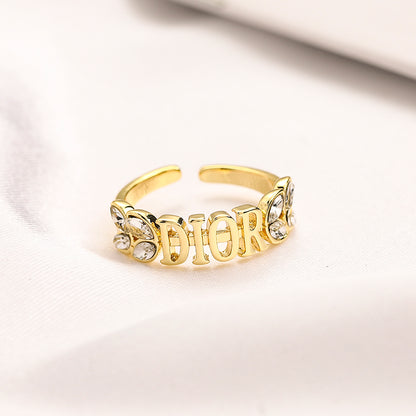 Copper Zirconium Real Gold Plated Ring,Rings Collection、D*or  Series