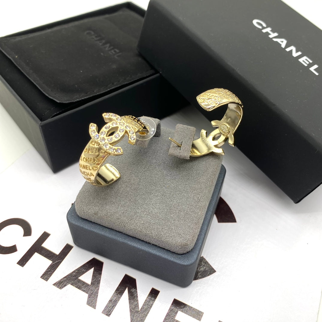 Pave Butterfly Hoop Earrings