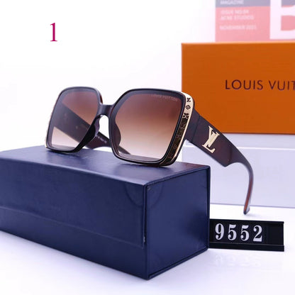 Oversized Rectangular Sunglasses with Studded Side Detail
