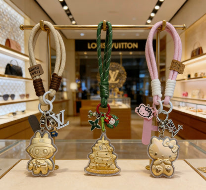Premium Fashion Keychain Stylish Accessory、L*V Series、𝐊𝐞𝐲𝐜𝐡𝐚𝐢𝐧𝐬 & 𝐊𝐞𝐲 𝐑𝐢𝐧𝐠𝐬（𝐇）