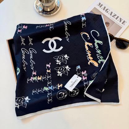 Jewelry Motif Square Scarf - 90 x 90 cm