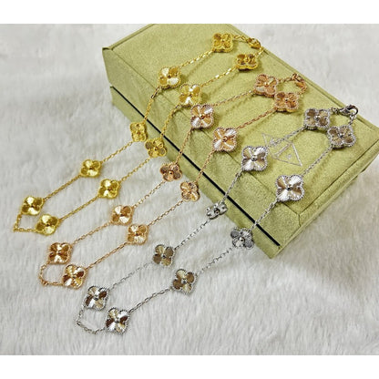 Fluted Quatrefoil Station Necklace