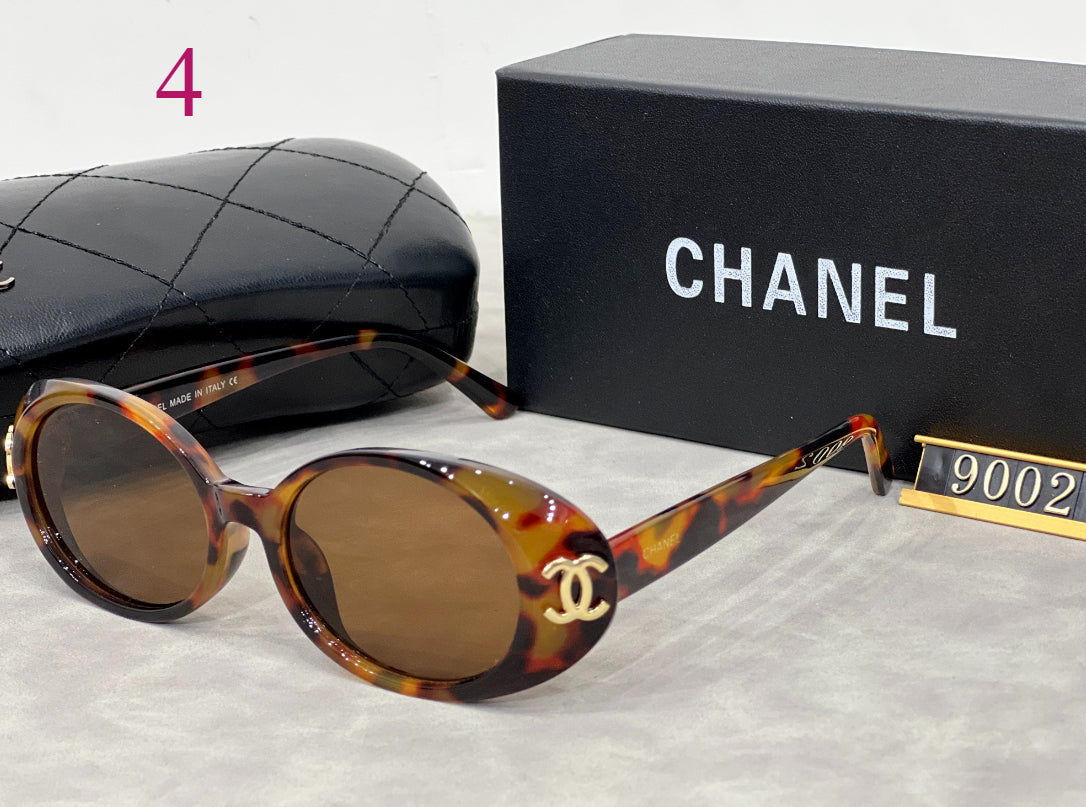 Small Oval Sunglasses with Rounded Browline