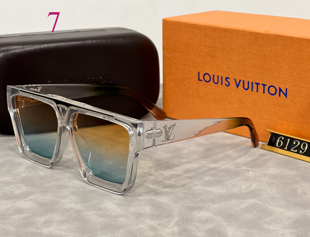 Bold Square Sunglasses with Metal Bridge Accent