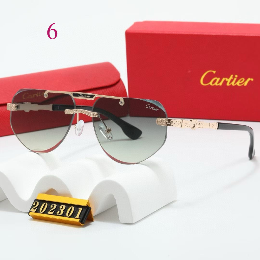 Slim Aviator Sunglasses with Straight Brow Bar