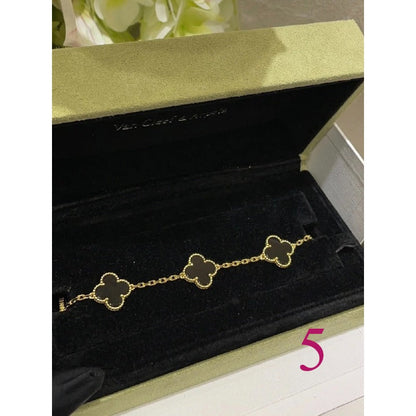 Beaded-Edge Quatrefoil Station Bracelet