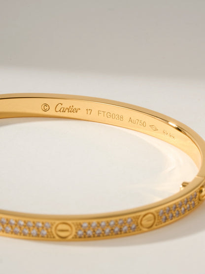 Pave Screw-Detail Bangle Bracelet