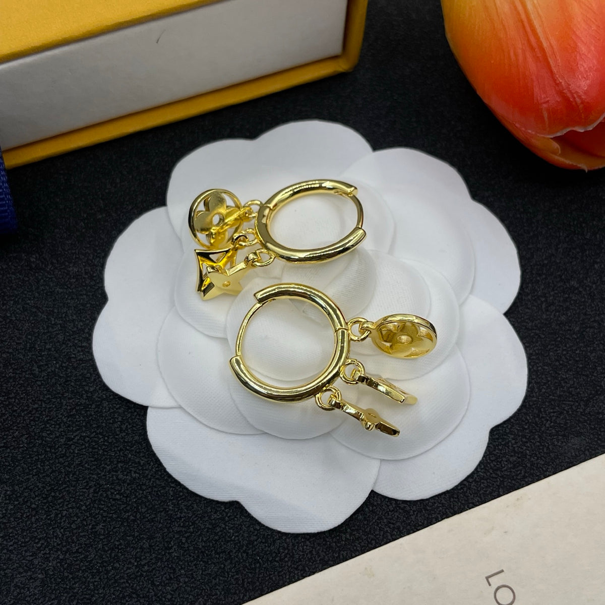 Polished Charm Hoop Earrings