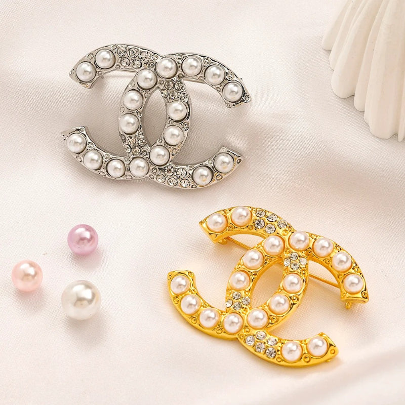 Alloy Steel Stamped Brooch,CH*NEL Series、Brooches Collection