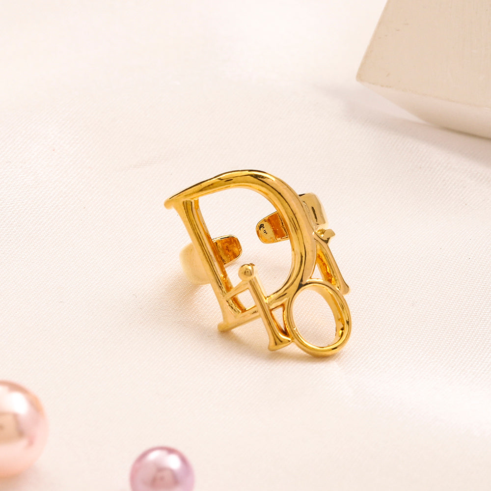Copper Zirconium Real Gold Plated Ring,Rings Collection、D*or  Series