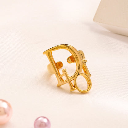 Copper Zirconium Real Gold Plated Ring,Rings Collection、D*or  Series