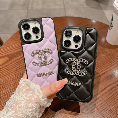 Fashion Aesthetic Shock Absorbing Protective Phone Case CH*NEL Series、Fashion Phone Case