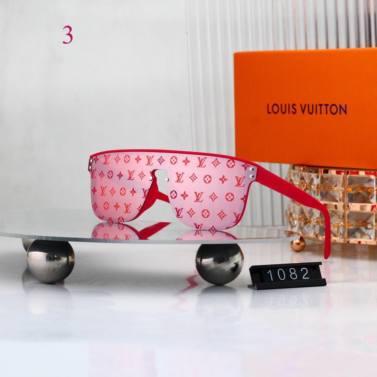 Color-Tint Monogram Shield Sunglasses