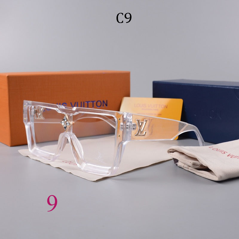 Flat-Top Square Sunglasses with Star Bridge Detail