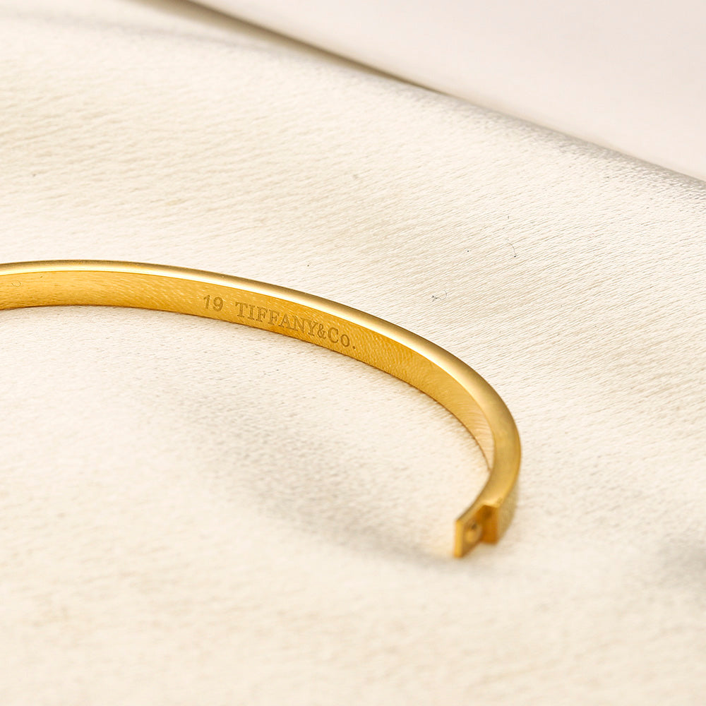 304 Stainless Steel Pave Bangle with Color-Edge Heart Charm