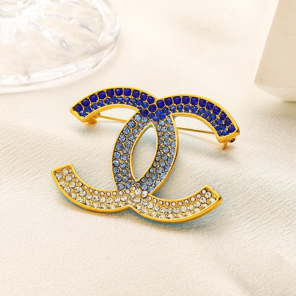 Alloy Stamped Logo Brooch,Brooches Collection、CH*NEL Series