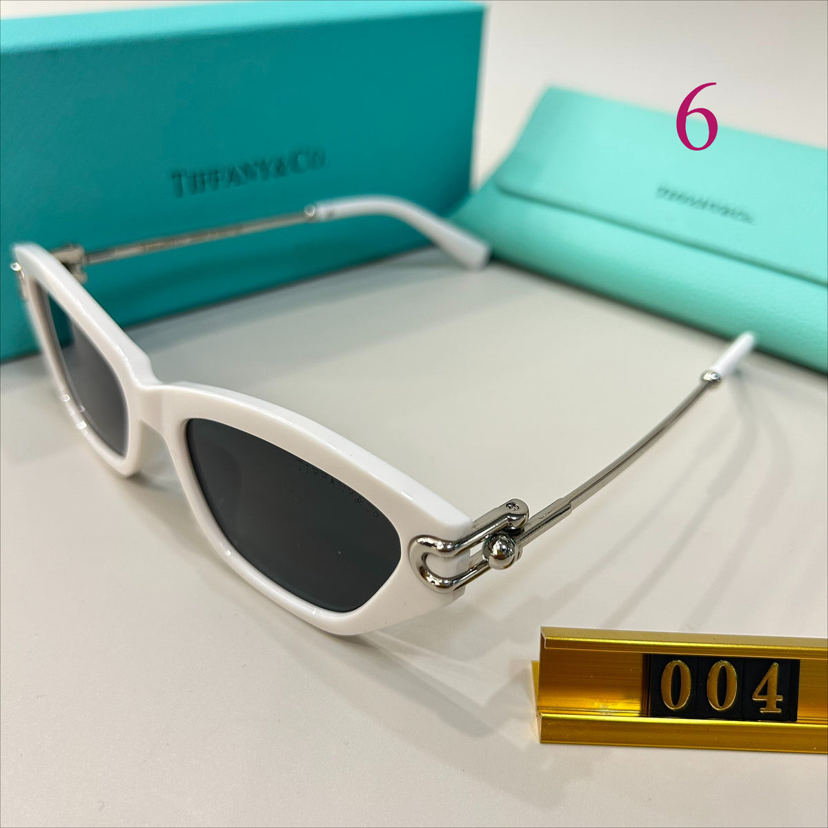 Narrow Cat-Eye Sunglasses with Swept Corners