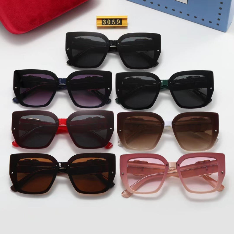 Oversized Soft-Square Sunglasses with Broad Frames