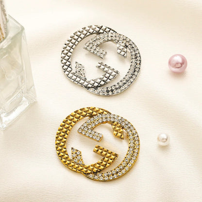 Alloy Steel Stamped Logo Brooch,Brooches Collection、GU*CI Series、
